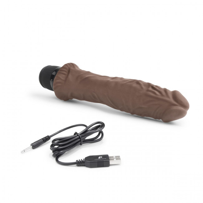 Коричневый вибратор-реалистик 8" Girthy Realistic Vibrator - 24,5 см. Коричневый вибратор-реалистик 8" Girthy Realistic Vibrator - 24,5 см.