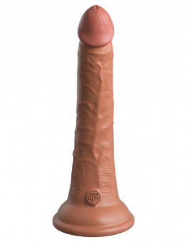 Кофейный фаллоимитатор 7" Silicone Dual Density Cock - 21 см.