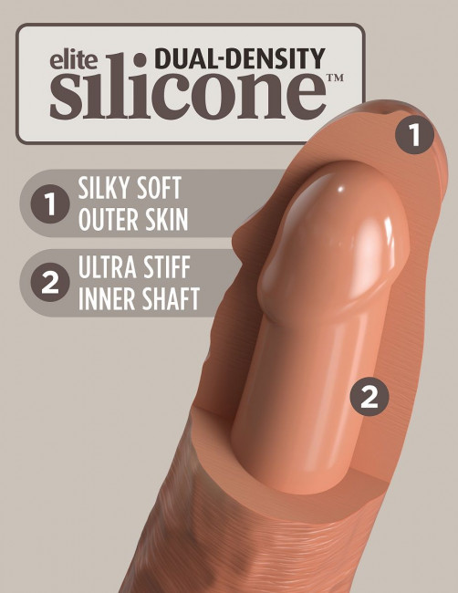 Кофейный фаллоимитатор 7" Silicone Dual Density Cock - 21 см. Кофейный фаллоимитатор 7" Silicone Dual Density Cock - 21 см.