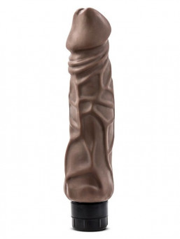 Коричневый вибратор-реалистик Hard On Vibrating 9" Dildo - 22,8 см.