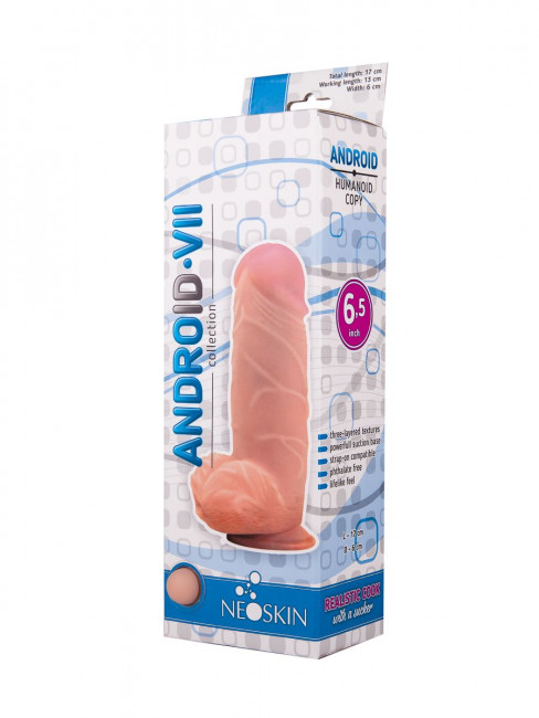 Фаллоимитатор на присоске ANDROID Collection-VII - 17 см.