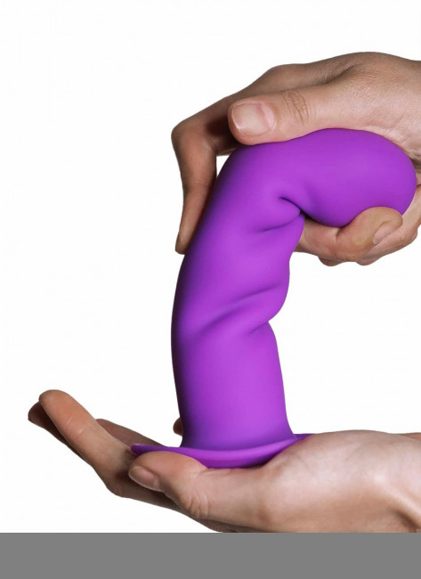 Фиолетовый фаллоимитатор двойной плотности Hitsens 3 - 17,7 см. Фиолетовый фаллоимитатор двойной плотности Hitsens 3 - 17,7 см.