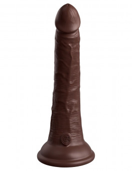 Коричневый фаллоимитатор 7" Silicone Dual Density Cock - 21 см.