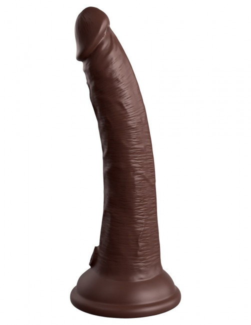 Коричневый фаллоимитатор 7" Silicone Dual Density Cock - 21 см.