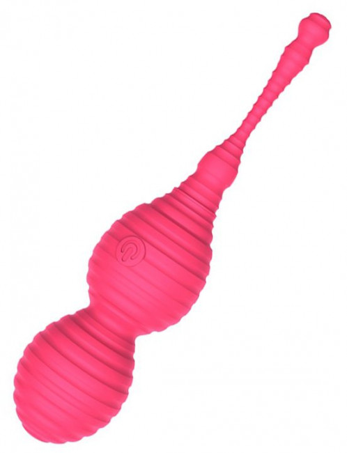 Розовые расширяющиеся виброшарики Yvonne с пультом Розовые расширяющиеся виброшарики Yvonne с пультом