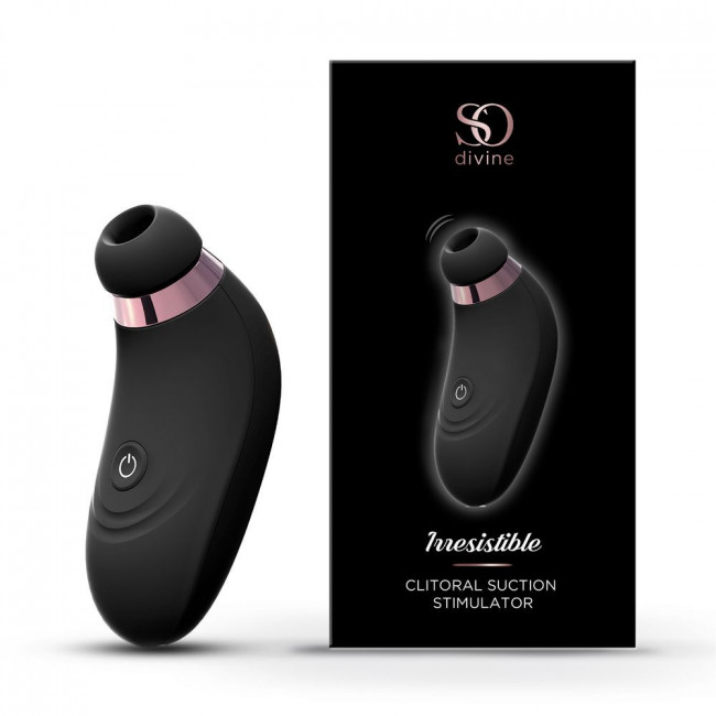 Черный вакуумный стимулятор So Divine Irresistible Clitoral Suction Черный вакуумный стимулятор So Divine Irresistible Clitoral Suction