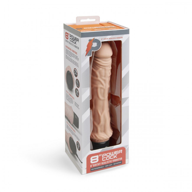 Телесный вибратор-реалистик 8" Girthy Realistic Vibrator - 24,5 см. Телесный вибратор-реалистик 8" Girthy Realistic Vibrator - 24,5 см.