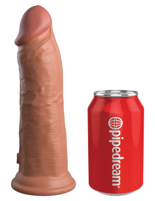 Кофейный фаллоимитатор 8" Silicone Dual Density Cock - 22,8 см.