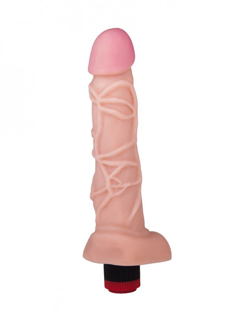 Вибратор-гигант с узором вен - 23,5 см. Вибратор-гигант с узором вен - 23,5 см.