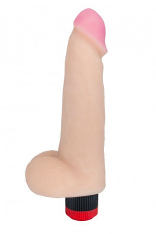 Телесный вибромассажёр HUMAN COPY 8,8" - 21,5 см.