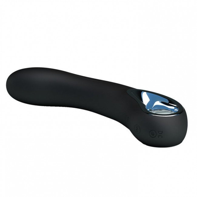 Чёрный гладкий вибратор Alston с 12 видами вибрации - 19,7 см. Чёрный гладкий вибратор Alston с 12 видами вибрации - 19,7 см.