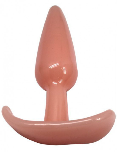 Телесная анальная пробка для ношения - 12 см.