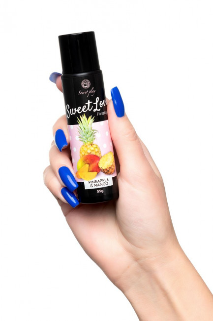 Разогревающий сливочный гель для сосков и интимных зон со вкусом манго и ананаса - 55 гр. Разогревающий сливочный гель для сосков и интимных зон со вкусом манго и ананаса - 55 гр.