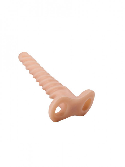 Спиралевидный телесный плаг - 15 см. Спиралевидный телесный плаг - 15 см.