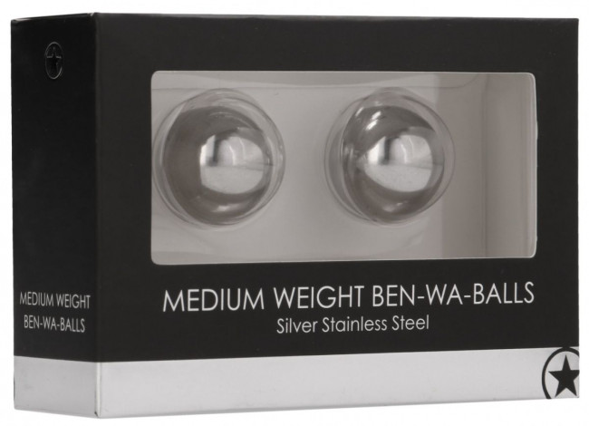 Серебристые вагинальные шарики Medium Weight Ben-Wa Balls Серебристые вагинальные шарики Medium Weight Ben-Wa Balls