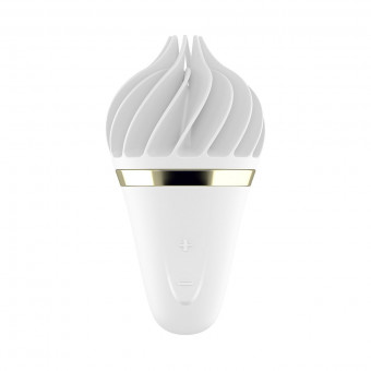 Белый вибратор-спиннер Satisfyer Sweet Treat