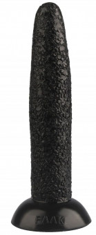 Черный гладкий анальный стимулятор - 23 см.