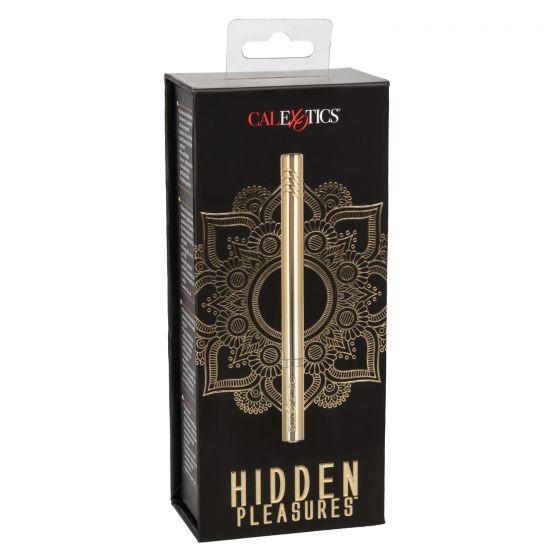 Золотистый ультратонкий вибромассажер Hidden Pleasures Золотистый ультратонкий вибромассажер Hidden Pleasures