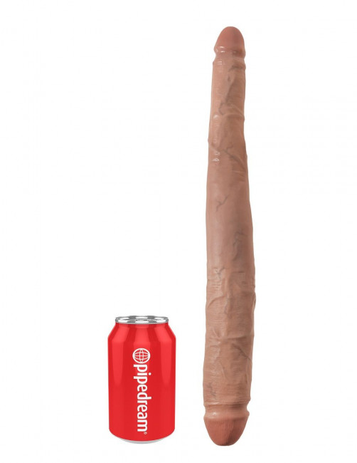 Двусторонний кофейный дилдо 16" Tapered Double Dildo - 40,6 см.