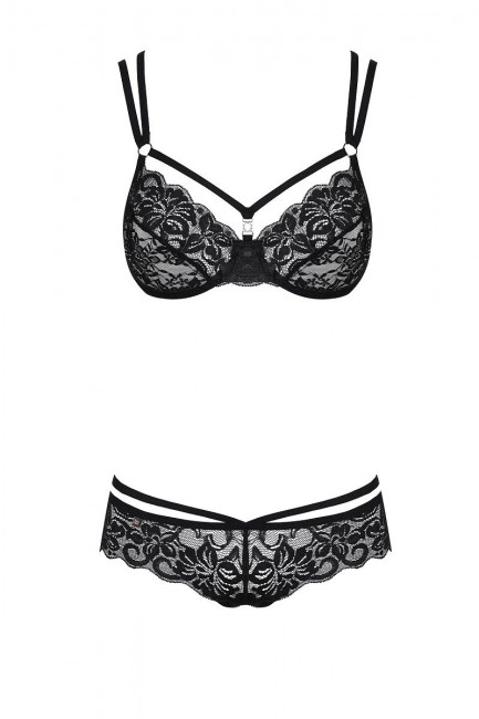 Секси-комплект из нежного цветочного кружева с тоненькими бретелями Секси-комплект из нежного цветочного кружева с тоненькими бретелями