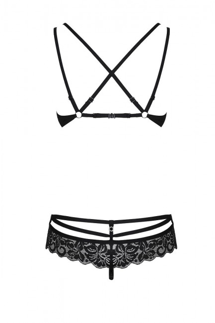 Секси-комплект из нежного цветочного кружева с тоненькими бретелями Секси-комплект из нежного цветочного кружева с тоненькими бретелями
