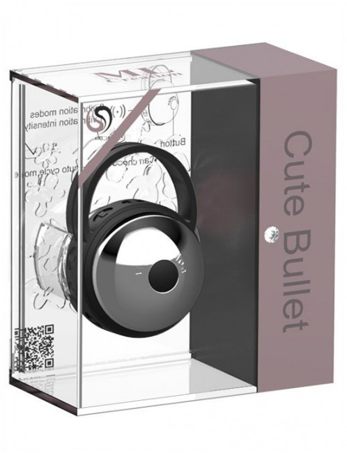 Серебристо-черный клиторальный стимулятор Cute Bullet Серебристо-черный клиторальный стимулятор Cute Bullet