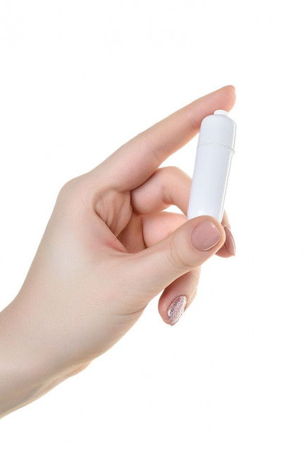 Белая вибропуля "Штучки-Дрючки" - 6 см.