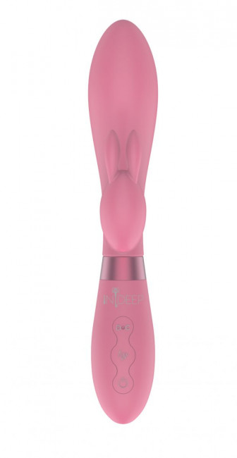 Розовый вибратор-кролик Indeep Theona - 21,5 см. Розовый вибратор-кролик Indeep Theona - 21,5 см.