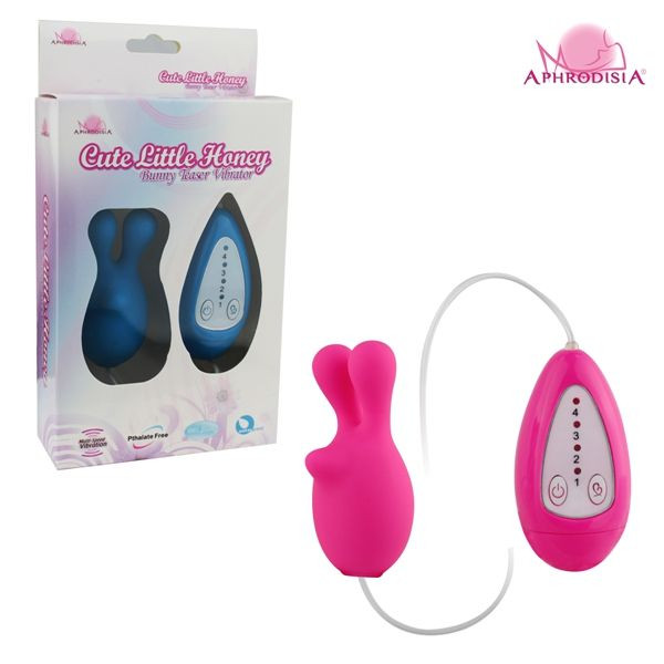 Розовый клиторальный вибростимулятор с выносным пультом Bunny Teaser Розовый клиторальный вибростимулятор с выносным пультом Bunny Teaser