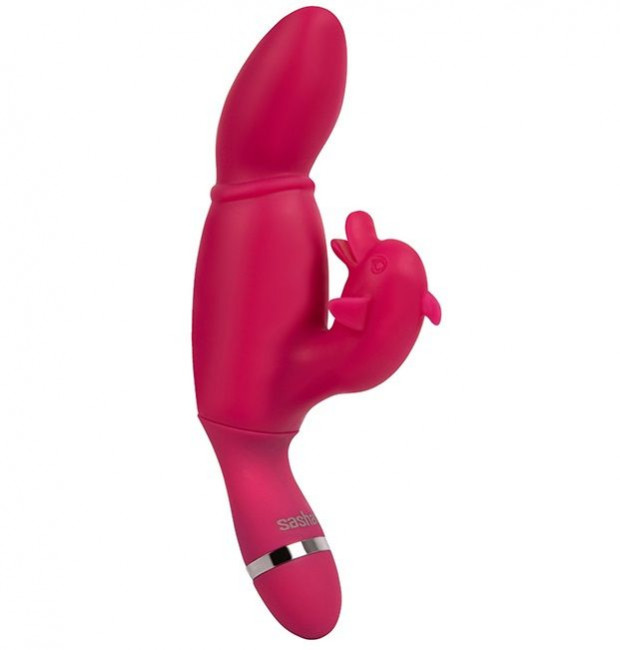 Вибратор со стимулятором клитора SASHAY VIBRATOR DOLPHIN - 17,5 см. Вибратор со стимулятором клитора SASHAY VIBRATOR DOLPHIN - 17,5 см.