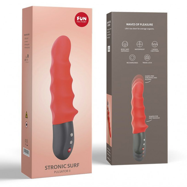 Оранжевый пульсатор Stronic Surf - 20,3 см. Оранжевый пульсатор Stronic Surf - 20,3 см.