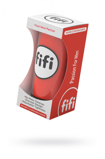 Красный нереалистичный мастурбатор FIFI MALE Красный нереалистичный мастурбатор FIFI MALE