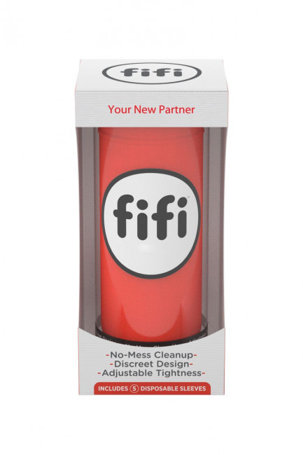 Красный нереалистичный мастурбатор FIFI MALE Красный нереалистичный мастурбатор FIFI MALE