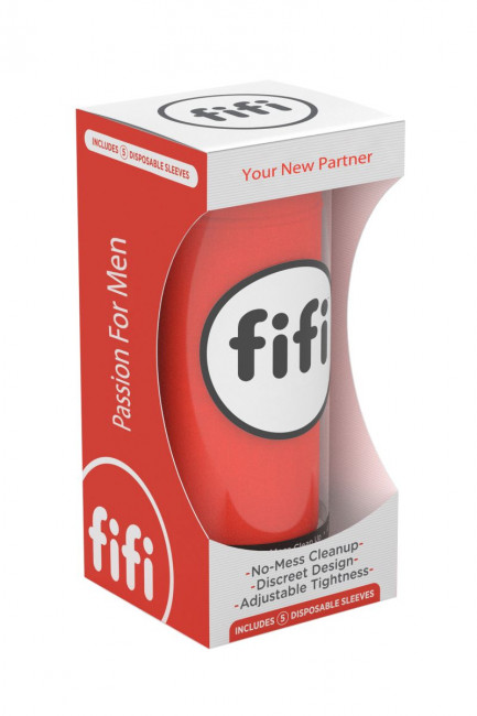 Красный нереалистичный мастурбатор FIFI MALE Красный нереалистичный мастурбатор FIFI MALE