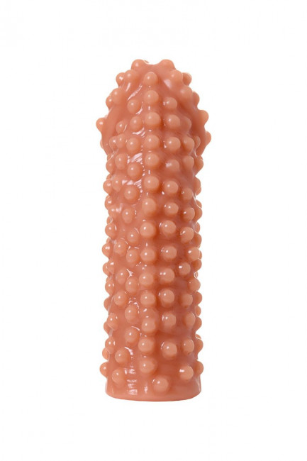 Телесная насадка на фаллос с бугорками Extreme Sleeve 010 M-size - 14 см. Телесная насадка на фаллос с бугорками Extreme Sleeve 010 M-size - 14 см.