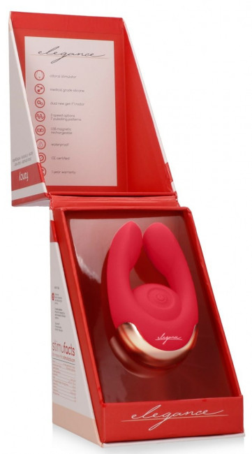 Красный клиторальный стимулятор Fancy - 9,8 см.