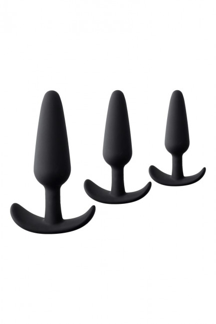 Набор из 3 черных анальных втулок Eridani Набор из 3 черных анальных втулок Eridani