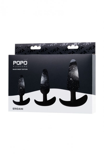 Набор из 3 черных анальных втулок Eridani Набор из 3 черных анальных втулок Eridani