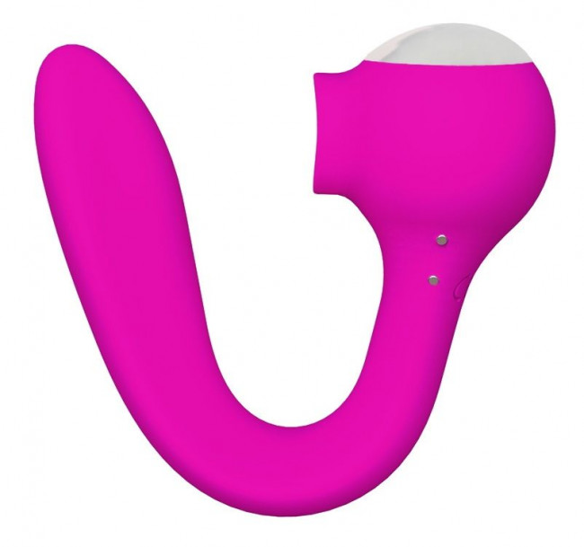 Розовый универсальный вибратор Drago с язычком - 18,3 см. Розовый универсальный вибратор Drago с язычком - 18,3 см.