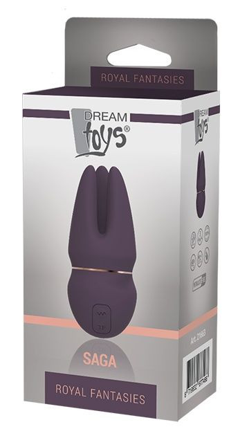 Фиолетовый клиторальный стимулятор SAGA Фиолетовый клиторальный стимулятор SAGA