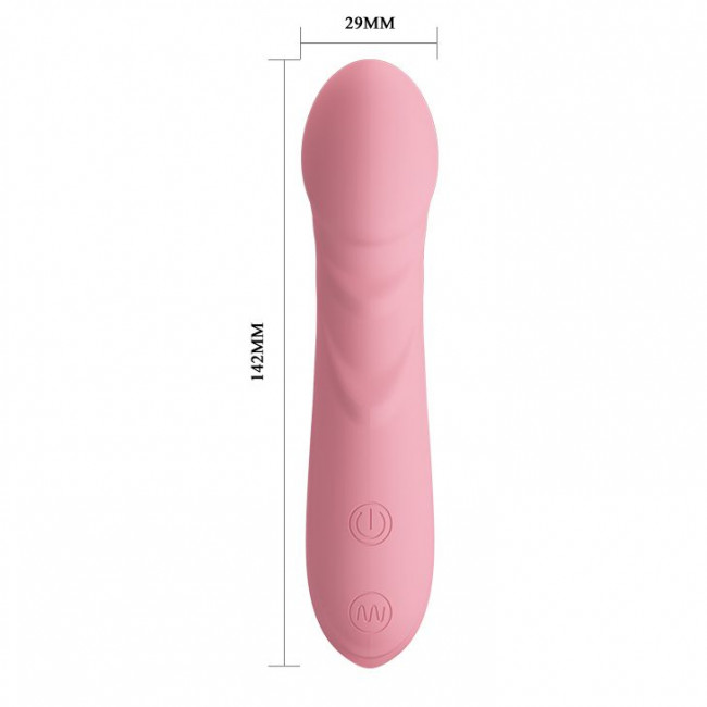 Нежно-розовый перезаряжаемый вибромассажер Candice - 14,2 см. Нежно-розовый перезаряжаемый вибромассажер Candice - 14,2 см.