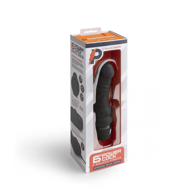 Черный вибратор-реалистик 6" Realistic Vibrator - 17 см. Черный вибратор-реалистик 6" Realistic Vibrator - 17 см.