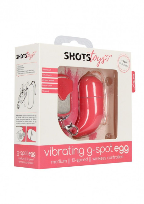 Розовое виброяйцо Vibrating G-spot Egg medium с пультом ДУ Розовое виброяйцо Vibrating G-spot Egg medium с пультом ДУ