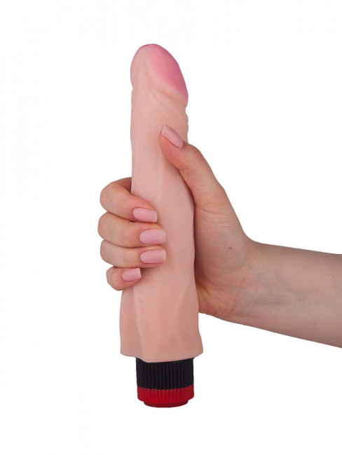 Реалистичный вибромассажёр из неоскин - 20 см. Реалистичный вибромассажёр из неоскин - 20 см.