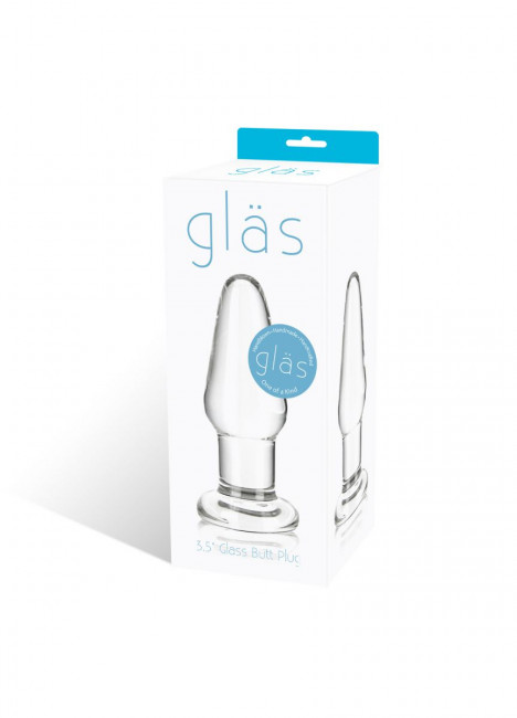 Гладкая стеклянная анальная пробка - 8 см. Гладкая стеклянная анальная пробка - 8 см.