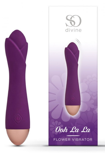 Фиолетовый вибратор Ooh La La Flower Vibrator - 18 см. Фиолетовый вибратор Ooh La La Flower Vibrator - 18 см.