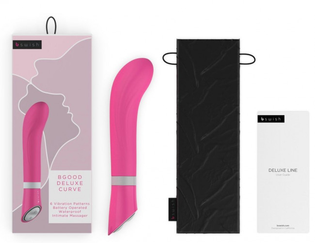 Розовый G-стимулятор с вибрацией Bgood Deluxe Curve - 19,3 см. Розовый G-стимулятор с вибрацией Bgood Deluxe Curve - 19,3 см.