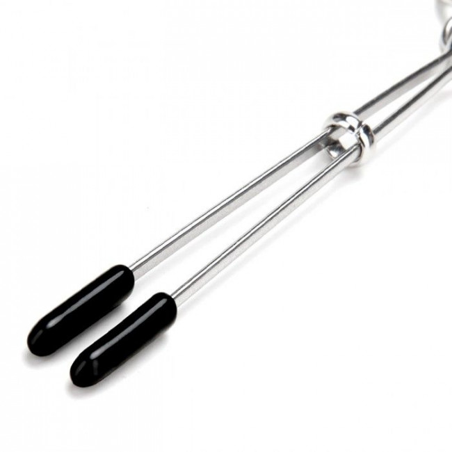 Регулируемые зажимы-пинцеты для сосков с черными бусинками