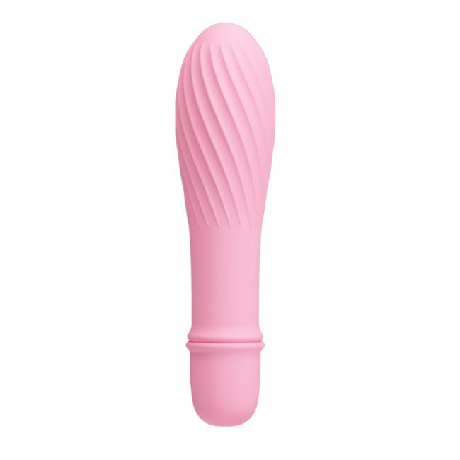 Нежно-розовый вибратор Solomon с бороздками - 12,3 см. Нежно-розовый вибратор Solomon с бороздками - 12,3 см.