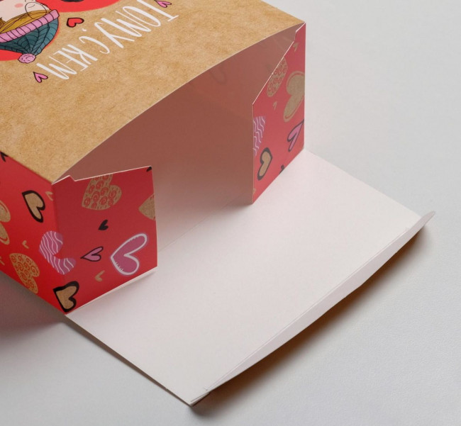 Складная коробка "Тому, с кем всегда тепло" - 16 х 23 см.